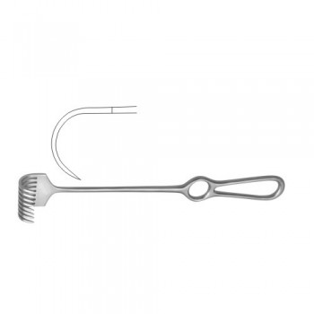 Koerte Retractor 8 Sharp Prongs Stainless Steel, 24.5 cm - 9 3/4" Blade Size 40 x 30 mm